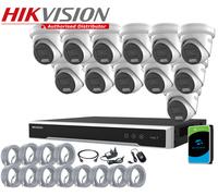 8MP HIKVISION CCTV 4K SMART COLORVU IP POE 2-WAY AUDIO SPEKAER CAMERA SYSTEM KIT