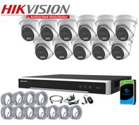 8MP HIKVISION CCTV 4K SMART COLORVU IP POE 2-WAY AUDIO SPEKAER CAMERA SYSTEM KIT
