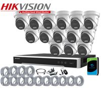 8MP HIKVISION CCTV 4K SMART COLORVU IP POE 2-WAY AUDIO SPEKAER CAMERA SYSTEM KIT