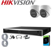 8MP HIKVISION CCTV 8MP 4K NVR 5MP COLORVU IP POE OUTDOOR AUDIO CAMERA SYSTEM KIT