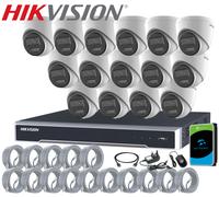 8MP HIKVISION CCTV 8MP 4K NVR 5MP COLORVU IP POE OUTDOOR AUDIO CAMERA SYSTEM KIT
