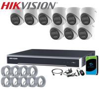 8MP HIKVISION CCTV 8MP 4K NVR 5MP COLORVU IP POE OUTDOOR AUDIO CAMERA SYSTEM KIT