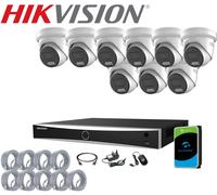 8MP HIKVISION IP POE CCTV 4K SMART LIGHT COLORVU 2-WAY AUDIO CAMERA SYSTEM KIT