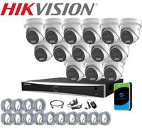 8MP HIKVISION IP POE CCTV 4K SMART LIGHT COLORVU 2-WAY AUDIO CAMERA SYSTEM KIT