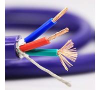 8N Copper Power Cord Gold Plated EUR Power Plug Cord Hi-Fi Power Cord for DVD CD AMP (Color : Bulk Wire, Size : 3m)