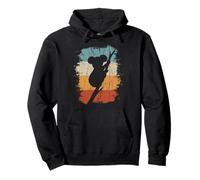 8os Retro Australian Marsupial Climbing Koala Silhouette Pullover Hoodie