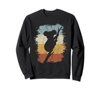 8os Retro Australian Marsupial Climbing Koala Silhouette Sweatshirt