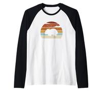 8os Retro Australian Marsupial Cute Wombat Silhouette Raglan Baseball Tee