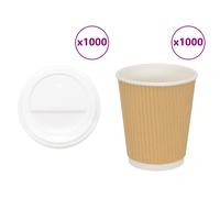 (8oz/200ml) vidaXL Paper Coffee Cups with Lids 1000 pcs 4oz 100ml paper cup
