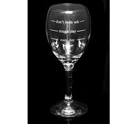 8oz 245ml Easy Day, Rough Day, Don't Even Ask Bowl Shaped Wine Glass Birthday or Anniversary (Standard Gift Box)