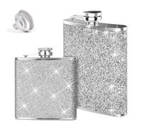 8oz + 6oz Stainless Steel Flagon, 2 Pack Hip Flask for Men, HipFlasks for Women, Flask Alcohols, HiddenAlcohol Containers, PortableAlcohol Flask, HipFlask for Climbing Camping Barbecue Party