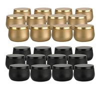8oz Candle Tins 24 Pieces,Candle Jars Candle Containers with Lids, 8 oz, for Candles Making, Arts & Crafts, Storage, and Gifts (Black 12PCS+Gold 12PCS)
