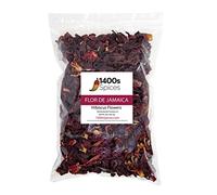8oz Dried Hibiscus Flowers perfect for Tea and Mexican Agua Fresca, Flor de Jamaica, Whole Flowers and Petals by 1400s Spices