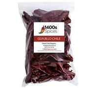 8oz Guajillo Stemless Chile, Whole Dried Red Chile Mexican Peppers, Versatile Mexican Ingredients for Mexican Salsa, Dried Mexico Chiles for Tasty Cooking Recipes, Red Chilli Stemless Peppers.