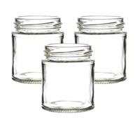 8oz Panelled Jam Jars 190ml - Complete with Gold Twist of Caps - Perfect Container for Homemade Jams, Preserves, Chutneys and Honeys (Jarsandbottles)