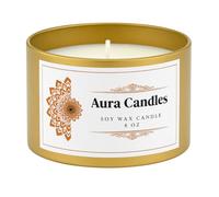 8oz Soy Wax Candle - Luxury Scented Candle in Decorative Tin - Multi-Scent Options: Rose, Cocoa Butter, Gingerbread Latte, Pumpkin Spice, Strawberry & Fresh Linen - Long Burn Gift