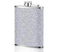 8oz Stainless Steel Hip Flask for Men and Women - Portable Hidden Alcohol Container for Climbing, Camping, Barbecue and Bar Party (Silver)