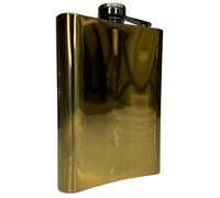 8oz Stainless Steel Hip Flask Set for Men & Women - Ideal for Whiskey, Vodka, Rum (Gold)