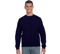 8oz Thick Blend, 50/50 Fleece Crew (G180), Navy, X-Large, Navy blue, XL