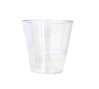 8oz x 40 Clear Plastic Fluted Whisky Tumblers Glasses/Cups Disposable (Single Use),Vending,Wedding,Occasion, Party