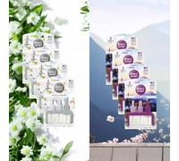 8Pack Air Freshener Plug in Refill 3volution Compatible Refill Air Freshener with 8Pcs Wax Melts (Mystical Japan & White Flowers)