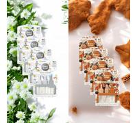 8Pack Air Freshener Plug in Refill 3volution Compatible Refill Air Freshener with 8Pcs Wax Melts (White Flowers & Gingerbread Spice)