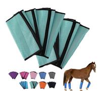 8pack Breathable Mesh Horse Flyproof Leggings,Mesh Horse Fly Boots Set,Loose Fitting Non Slip Leggings for Horses,Stay-On Comfortable Tear-Resistant Leg Guards (Green)