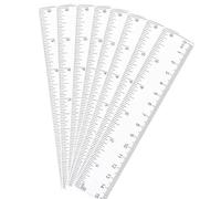 8Pack Clear Plastic Ruler - 15cm/6" Metric & Imperial, Shatter Resistant, Transparent Straight Measuring Ruler for Teaching in Student School Offices