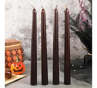 8PACK Halloween Bleeding Taper Candles,10 Inch Tall Black Tears Taper Candles,Unscented Black Tapered Candlesticks,Spooky Blood Drip Candle Set,for Gothic Halloween Party Spooky Home Decor