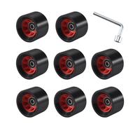 8Pack Indoor Quad Roller Skate Wheels 58mmx39mm 95A PU, ABEC-9 Bearings Included, Wear-Resistant Double-Row
