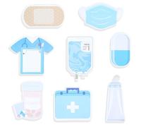 8Pack Nurse Sticky Notes Student Nurse Essentials Nurses Sticky Notes Self-Adhesive Cute Memo Pad for Nursing Student Hospital School Office Supplies