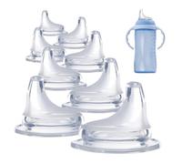 8Pack Replacement Silicone Spout Compatible with NUK, Soft Spout Replacement for NUK Active and Learner Cups, Easy Transition from Bottle to Cup, No Spill for Sippy Cup Nipples