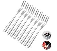 8Pack SUS304 Stainless Steel Mini Fruit Fork,Two Prong Fork, Appetizer Forks,Bistro Cocktail Salad Forks with Storage Box (5inch)