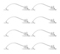 8Pack Window Restrictor, UPVC Window Security Cable Lock Limits Open Spaces Kids Baby Children Safe Door Locks with Screws Keys for Home School Public