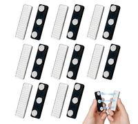 8Pairs Adhesive Magnets Clips for Blackout Curtains Firm Fixation Blackout Blind Accessory for Window Blinds With Adhesive Magnets Clips Magnetic Curtain Clips for DIY ID Badge Jacket Lapel Shirt