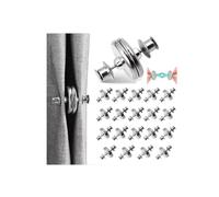 8Pairs Magnetic Curtain Clips with Tacks - Strong Double Sided Curtain Magnets Closure,No-Tool Weighted Magnets for Curtains,Prevent Light Leaking&Secure Drapes for Home,Bedroom Curtains,Shower Liner