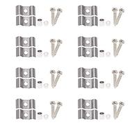 8Pairs Yootones Guitar String Trees String Retainer Guides for Strat Tele Style Electric Guitar Bass Parts Replacement (Silver)