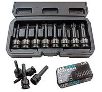 8pc 1/2 Impact Torx TRX-Star Socket Bit Set T30-T80 Cr-Mo 80mm Long