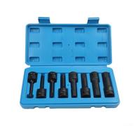 8pc 1/2" Socket Set H5-H19 Chrome Steel Pin Lock