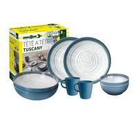 8PC BRUNNER MELAMINE TABLEWARE SET FOR TWO CAMPERVAN MOTORHOME TUSCANY DISH