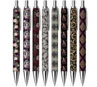 8PC Dark Romance Pens Gothic Writing Pen Bulk Gift Set Wicked Lover Romantic Fantasy Bookish Readers Book Club Merch Witchy Spicy Horror Office School Supplies Desk Accessories Gifts for Women Adults