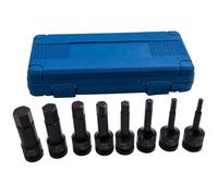 8PC Impact Hex Socket Set 1/2" Drive H5-H19 Chrome-Moly Tool Kit