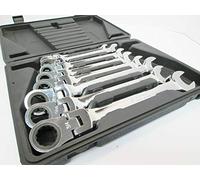 8pc Imperial SAE AF Flexible Ratchet Ring Spanner Set 5/16" -3/4" New TZ SP153
