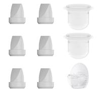 8PC M6 Breast Pump Replacement Accessories, Including 6pcs Gray Duckbill Valve and 2pcs Diaphragms for Momcozy Mobile Style | M6, Replace for Momcozy Pump Parts, Not Original Parts, 8PC Gray