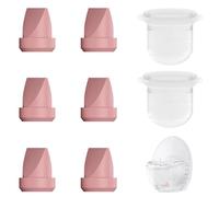8PC M6 Breast Pump Replacement Accessories, Including 6pcs Red Duckbill Valve and 2pcs Diaphragms for Momcozy Mobile Style | M6, Replace for Momcozy Pump Parts, Not Original Parts