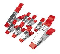 8pc Metal Spring Clamp Set - 6 x 2 & 2 x 4 Zinc Coated Heavy Duty Rust-Resistant Steel with Vinyl Dipped Handles & Jaws, Strong Spring Grip Clamps for DIY, Woodworking, Crafts & Workshop Use