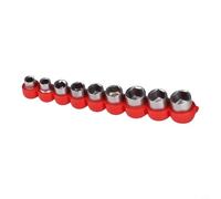8pc Metric Hex Socket Set 1/4 Inch 5-12mm | High-strength 45# steel, 8-piece set, 5-12mm range, 1/4 inch square drive, silver finish