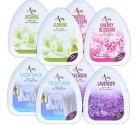8Pc Mini Gel Air Fresheners Value Pack Lavender, Jasmine, Cherry Blossom & Fresh Linen Fragrance Up to 28 Days of Freshness Bathroom Toilet Home Office