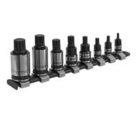 8Pc Premium Spline Socket Bit Set - 1/4" 3/8" & 1/2" Square Drive - M4 To M16