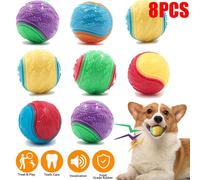 8pc Scooby-Doo Dog Balls Durable Squeaky Teeth Cleaners VOGREX Multi One Size